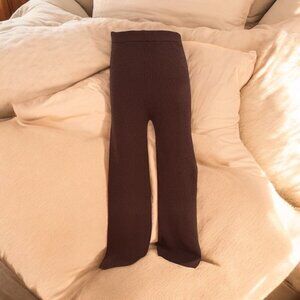 Boohoo Plus Size Chunky Knit Wide-Leg Pants 24 Cozy Ribbed Lounge Casual Winter